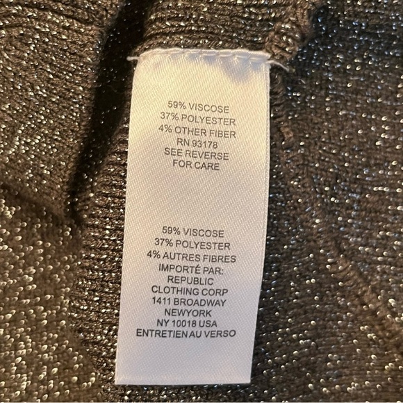 House of Harlow 1960 Sparkle Metallic Dark Green Knit Sweater Womens Size Medium - Picture 6 of 7